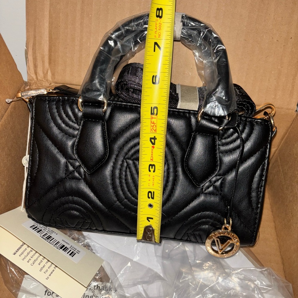 Brand New Valentino Orlandi Mini Quilted Tote Bag. Made with vegan leather. - Picture 8 of 14